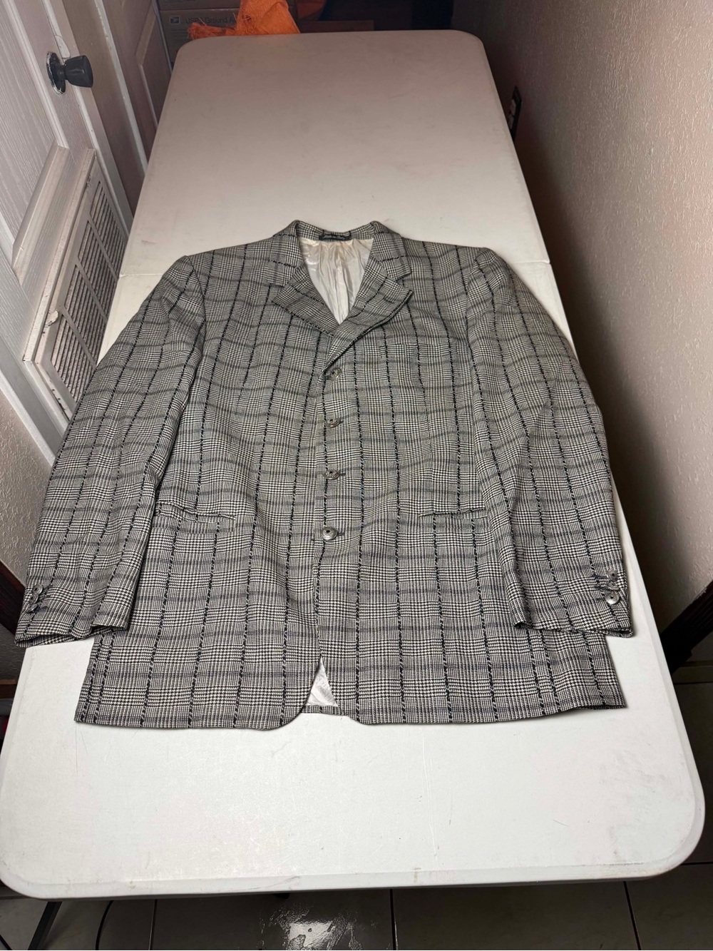 Versace Black and White Wool Suit
Jacket